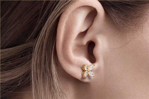 18k金四葉草耳釘耳環(huán)定制批發(fā)MISSG高檔首飾生產(chǎn)廠家原創(chuàng)飾品來圖來樣個(gè)性加工定制
